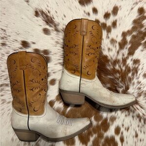 Tan and Cream Western Boots